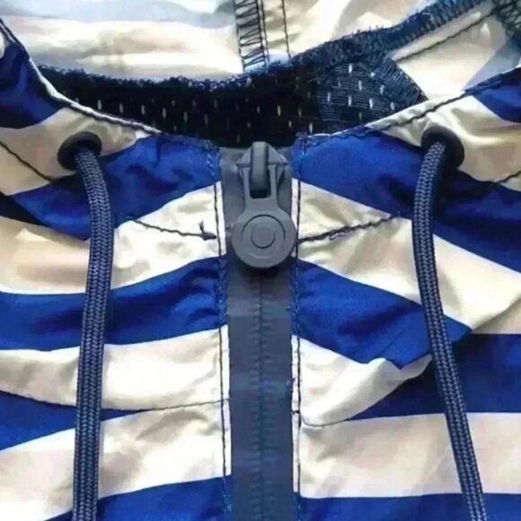 HUNTER Navy Blue Stripe Rain Jacket - Picture 4 of 16